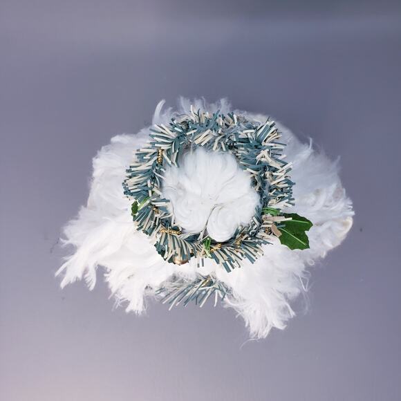 Vintage Midwest Importers Santa Tree Topper Light Up Wreath Christmas Decor 12" - Picture 8 of 15